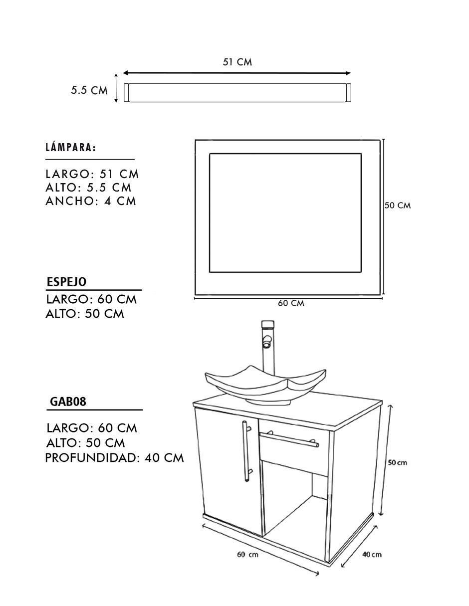 Mueble para baño Agatha de MDF armable 8