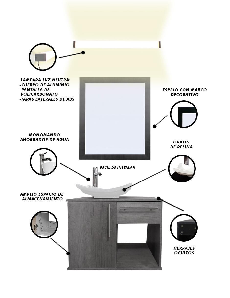 Mueble para baño Decomobil Agatha de MDF armable