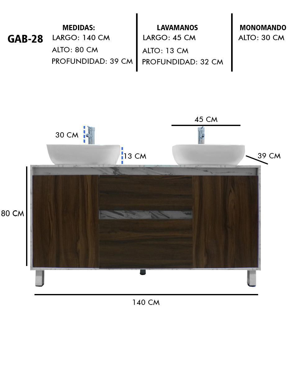 Mueble para baño Decomobil Médano de MDF armable
