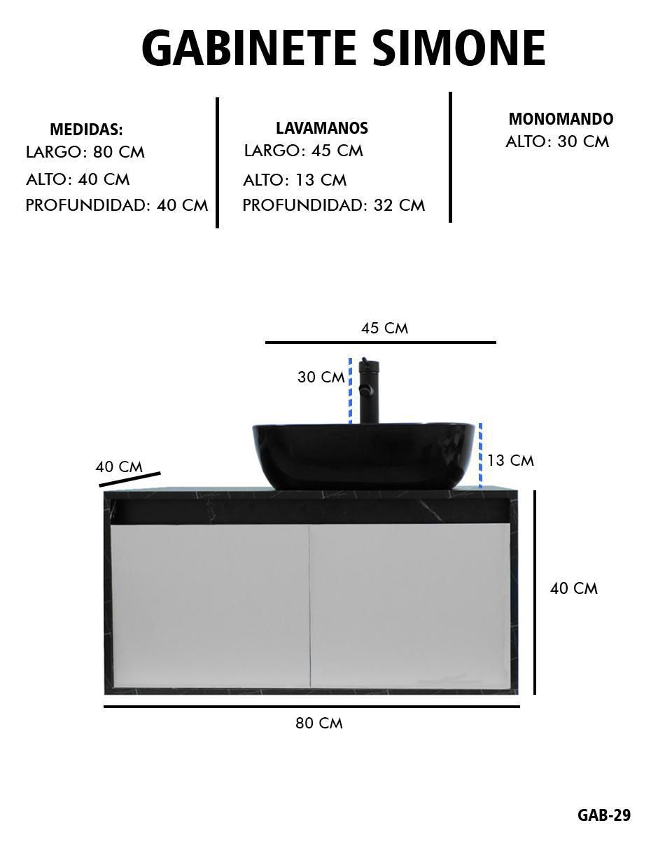 Mueble para baño armable Simone MDF 6