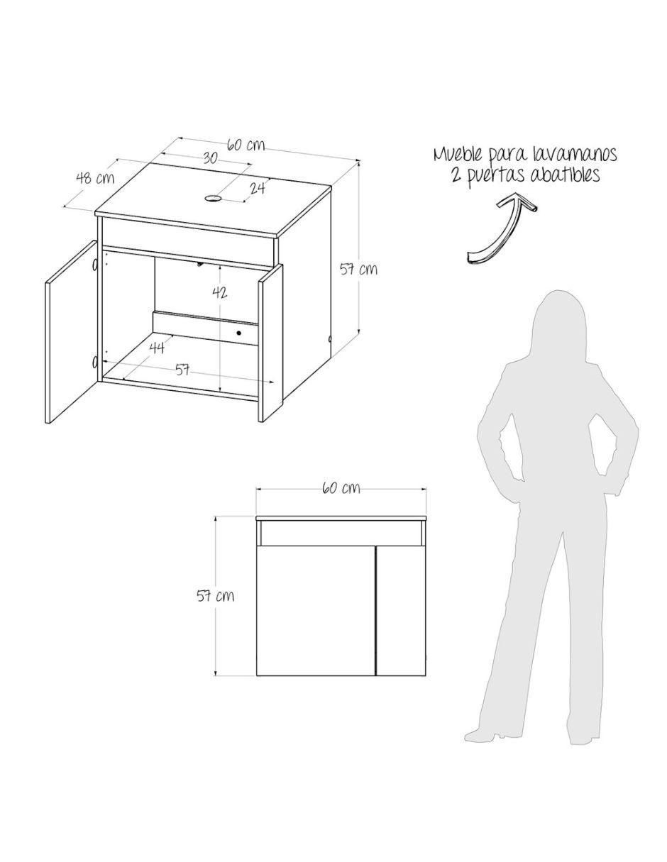 Mueble para baño Maderkit de melamina armable