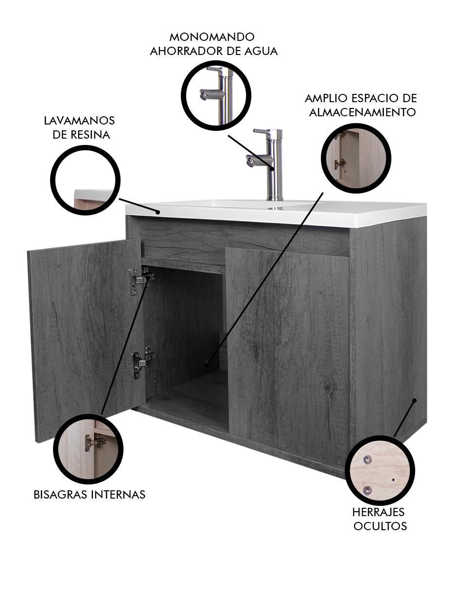 Mueble para baño Decomobil Asti de MDF armable
