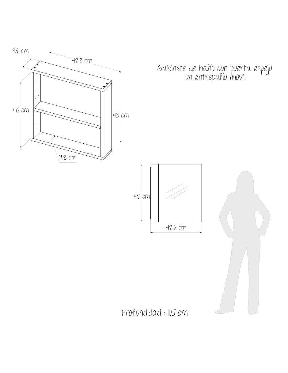 Mueble para baño Maderkit Niki de melamina armable