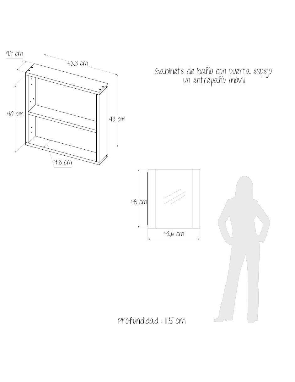 Mueble para baño Maderkit Niki de melamina armable