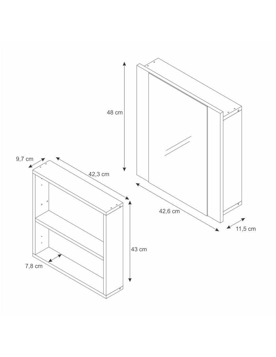 Mueble para baño Maderkit Niki de melamina armable