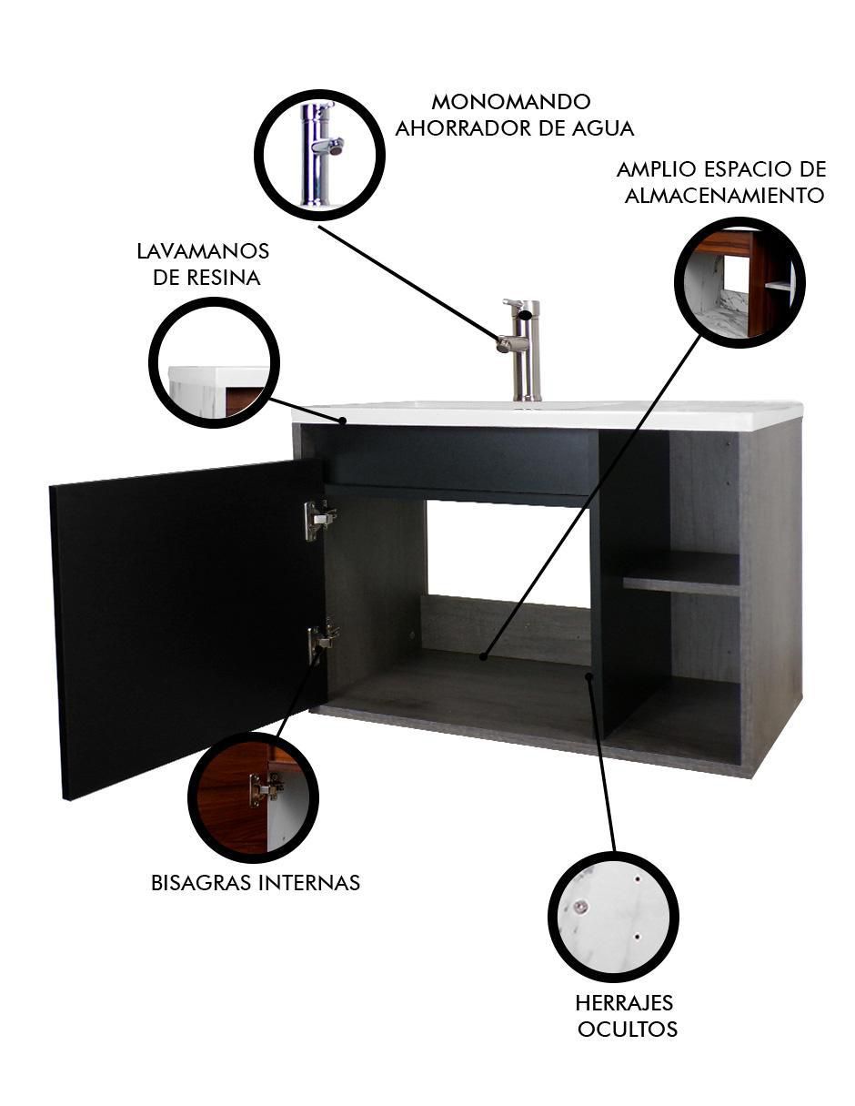 Mueble para baño Carlo de MDF armable 6