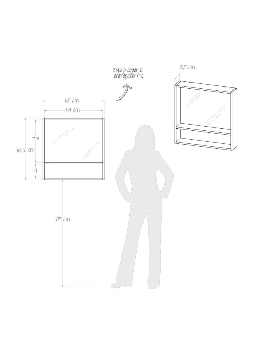 Mueble para baño Kyle de melamina armable 8
