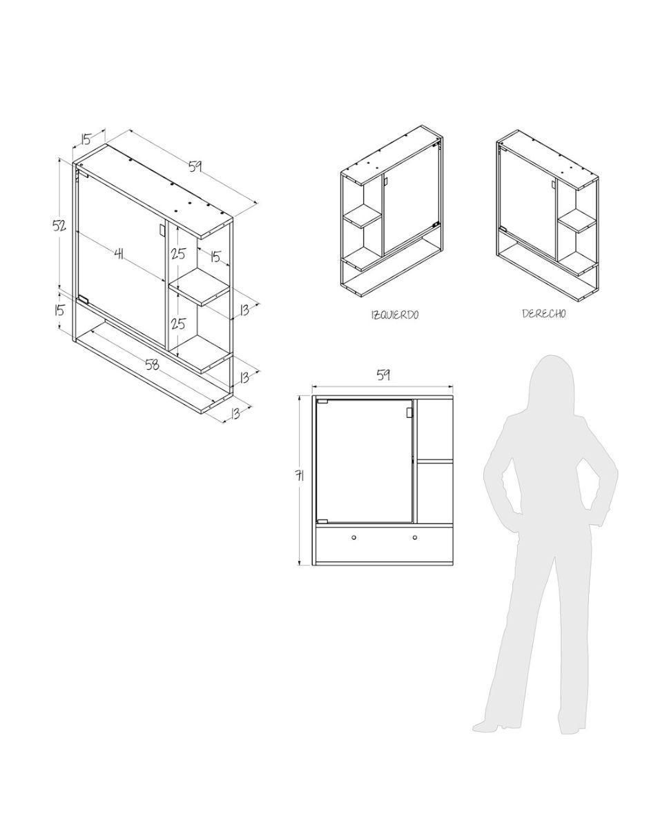 Mueble para baño Baños de melamina armable 11