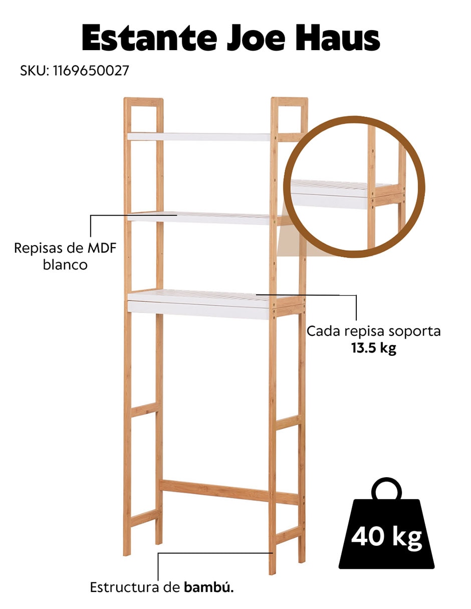 Estante para WC de bambú Joe LA-S24101