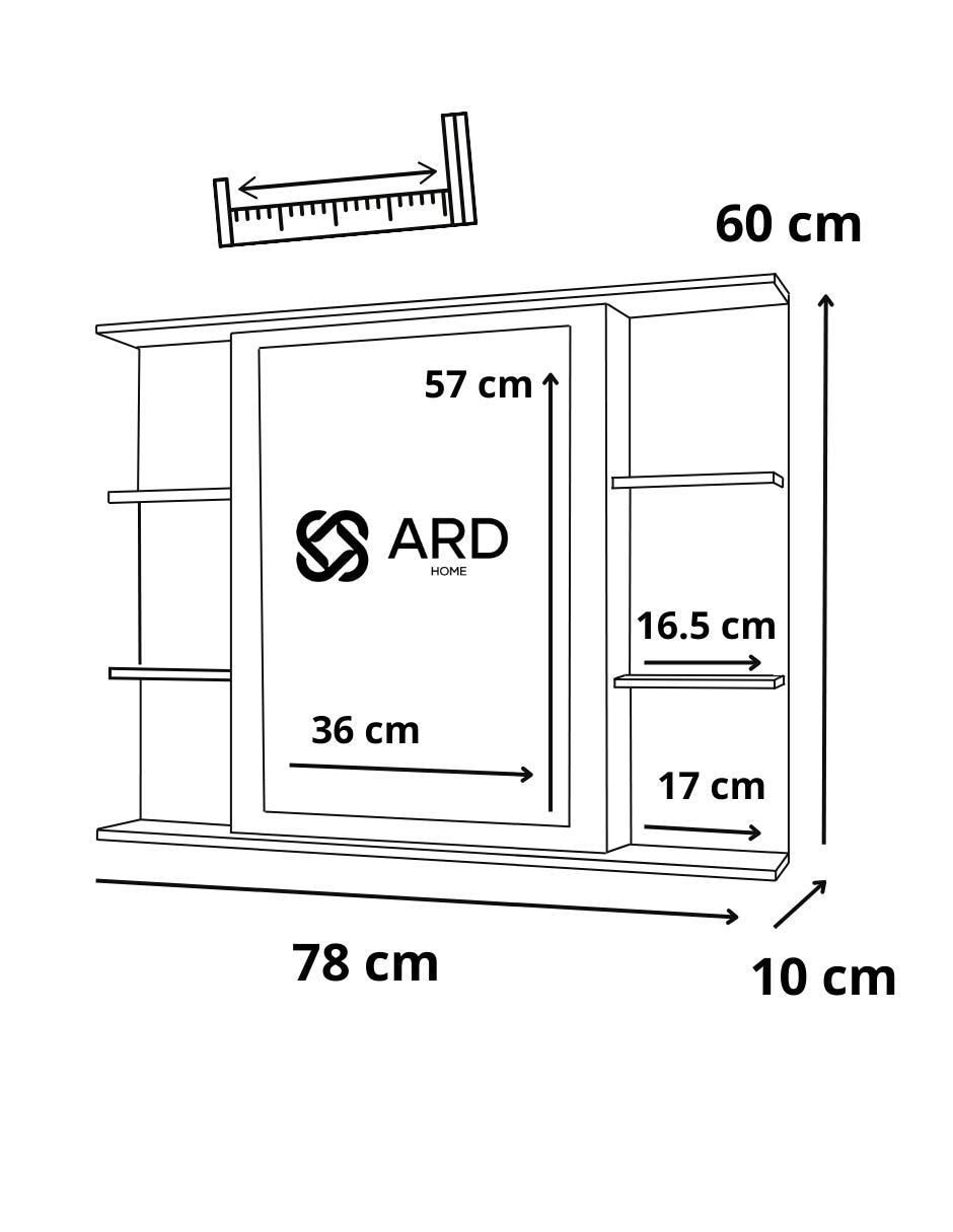 Mueble para baño Glanz MirrorCore Cabinet de MDF 9