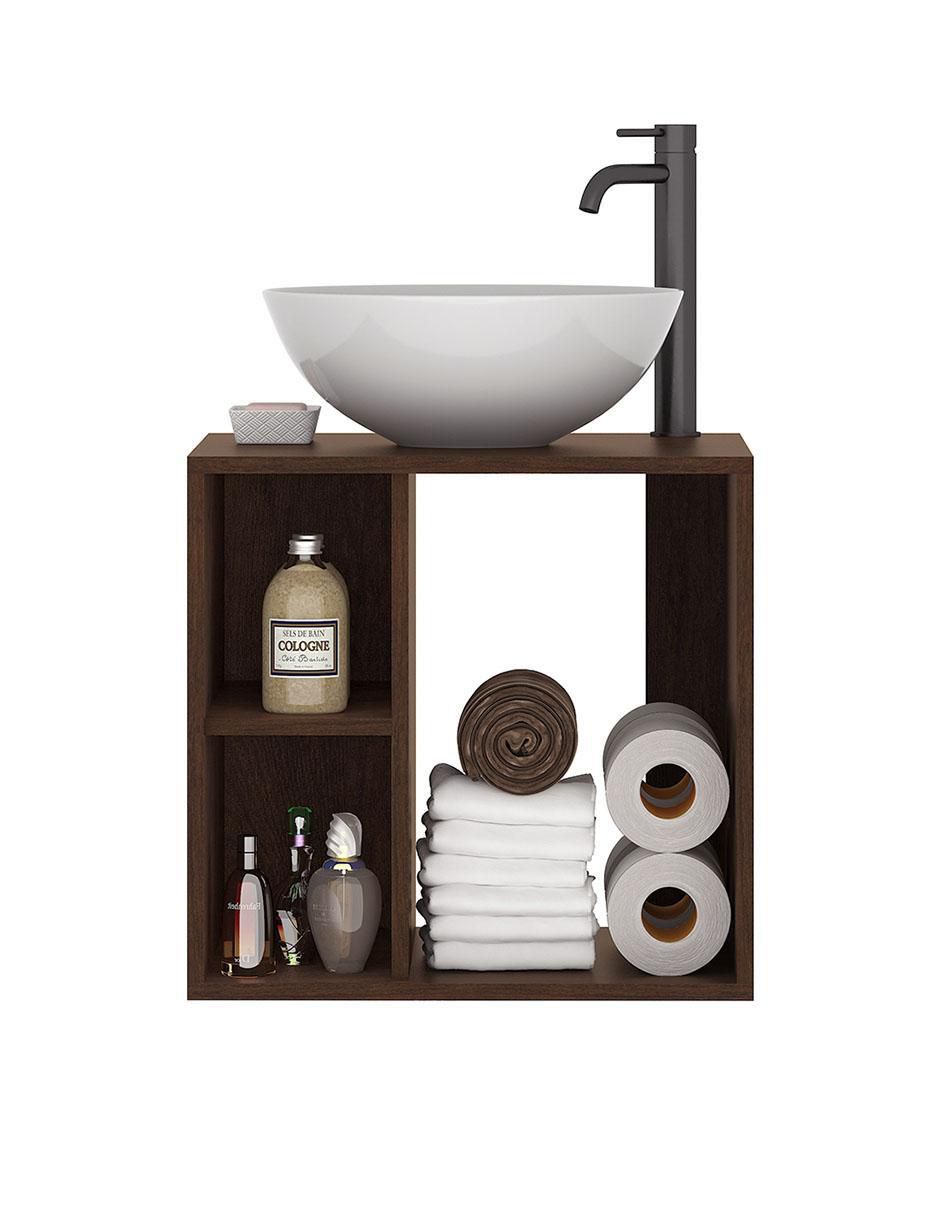 Mueble para baño armable Mendoza Tabaco MDF 3