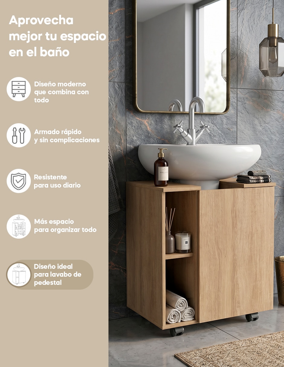 Mueble para baño Limay de MDF armable 3