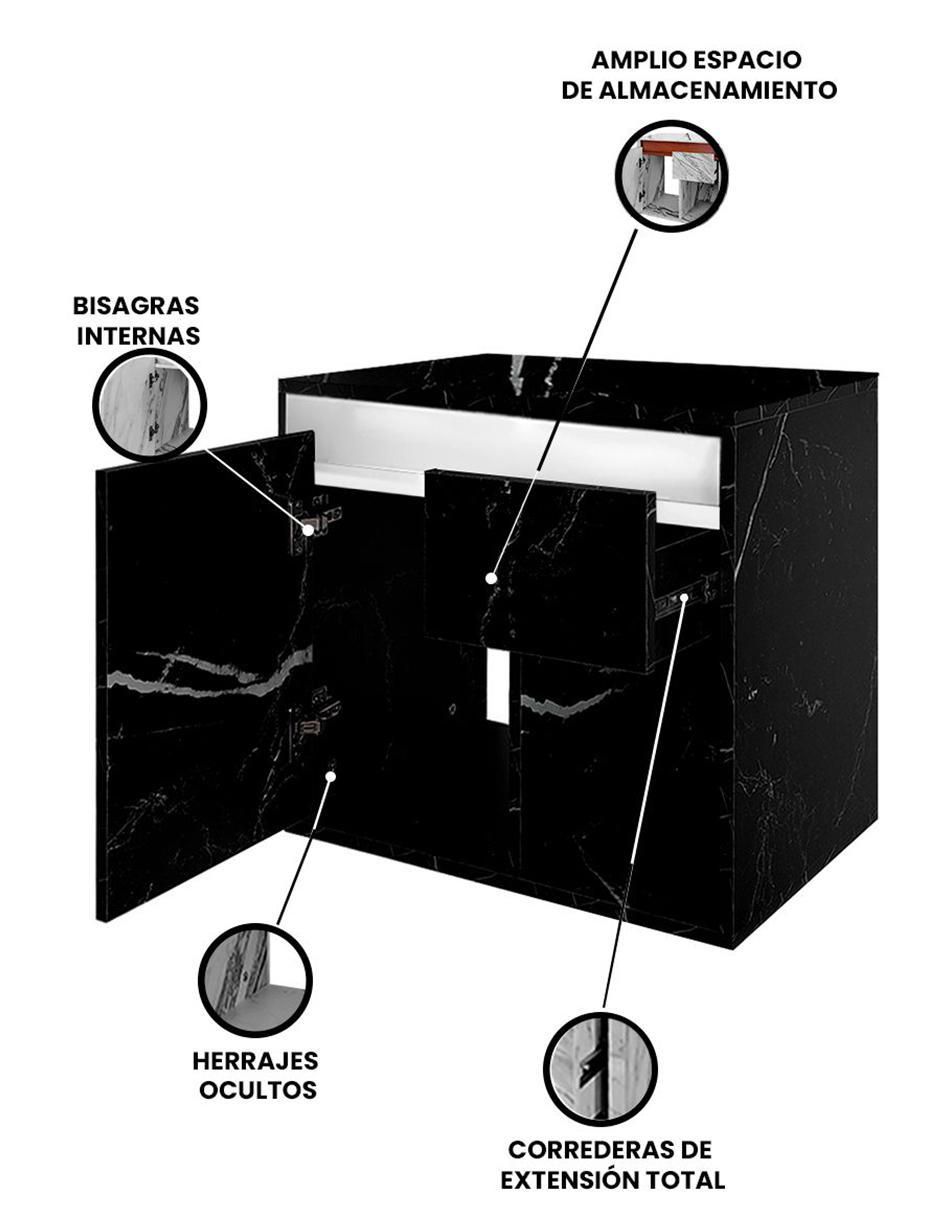 Mueble para baño Carina de melamina armable 9