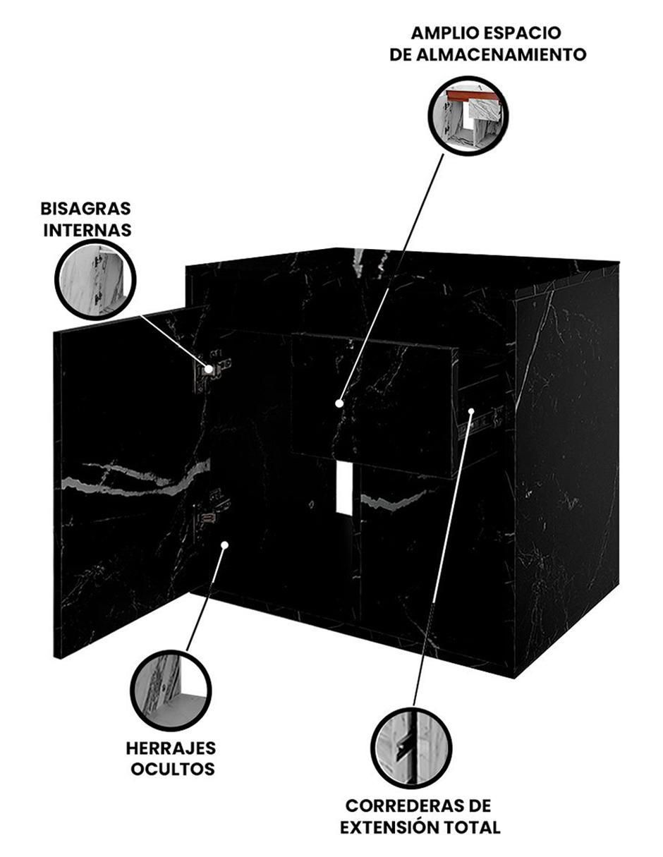 Mueble para baño Carina de melamina armable 9