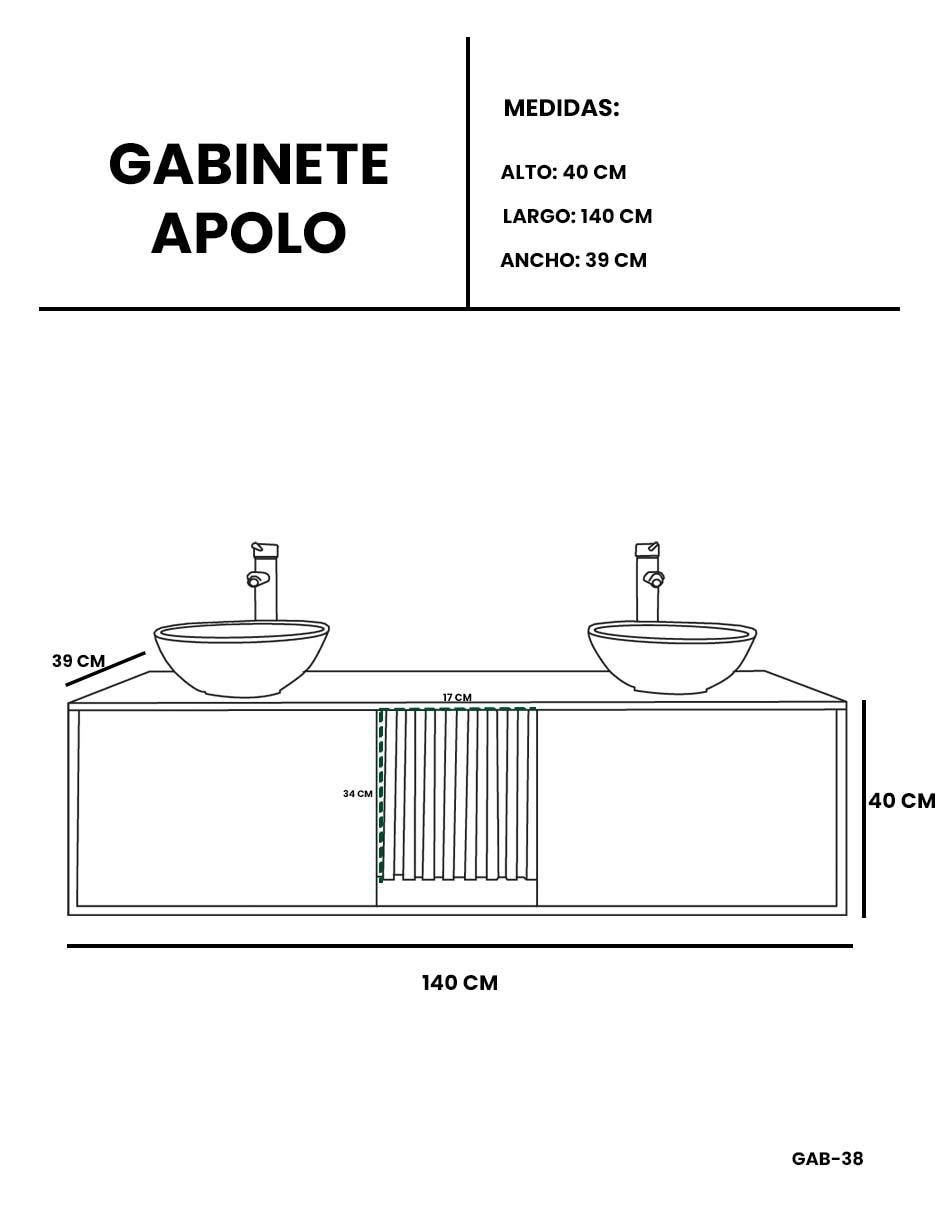 Mueble para baño Apolo de melamina armable 7