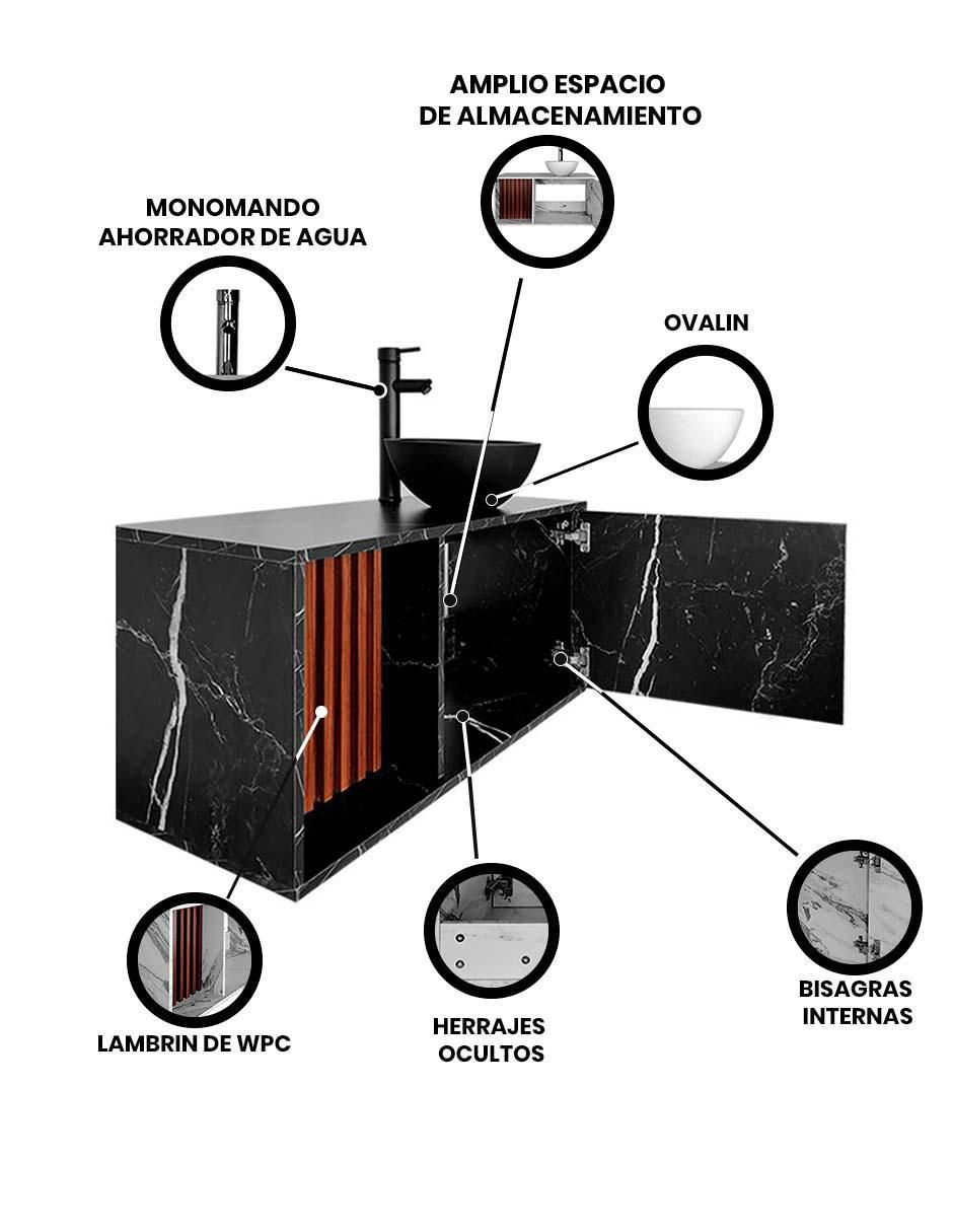 Mueble para baño armable Hades melamina 6