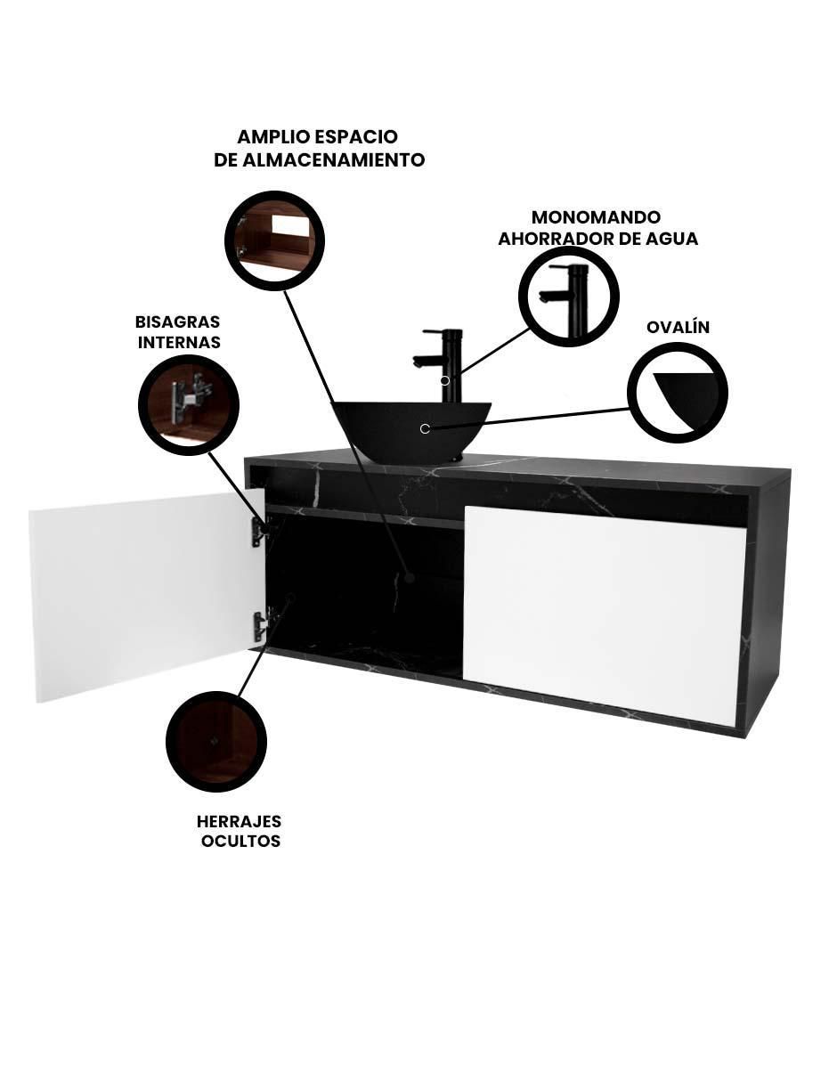 Mueble para baño Provenzal de melamina armable 2