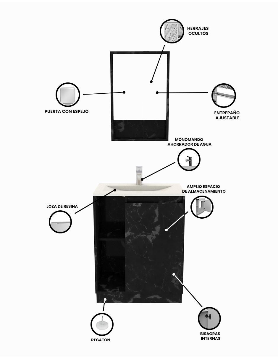 Mueble para baño armable Madrid melamina 5