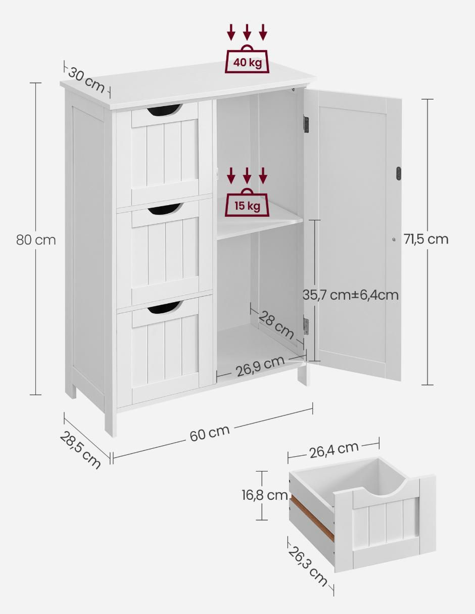 Mueble para baño Vasagle Sofie de MDF armable