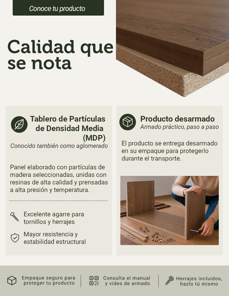 Mueble para baño de melamina armable 7