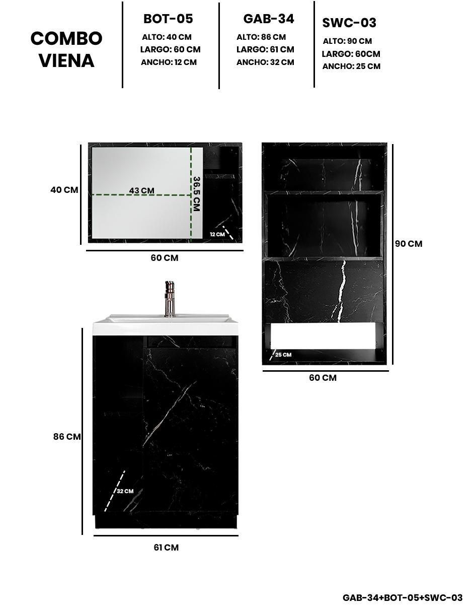Mueble para baño armable Viena MDF 7