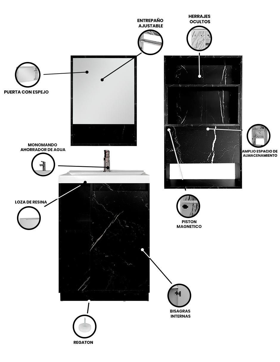 Mueble para baño armable Dublín melamina 4