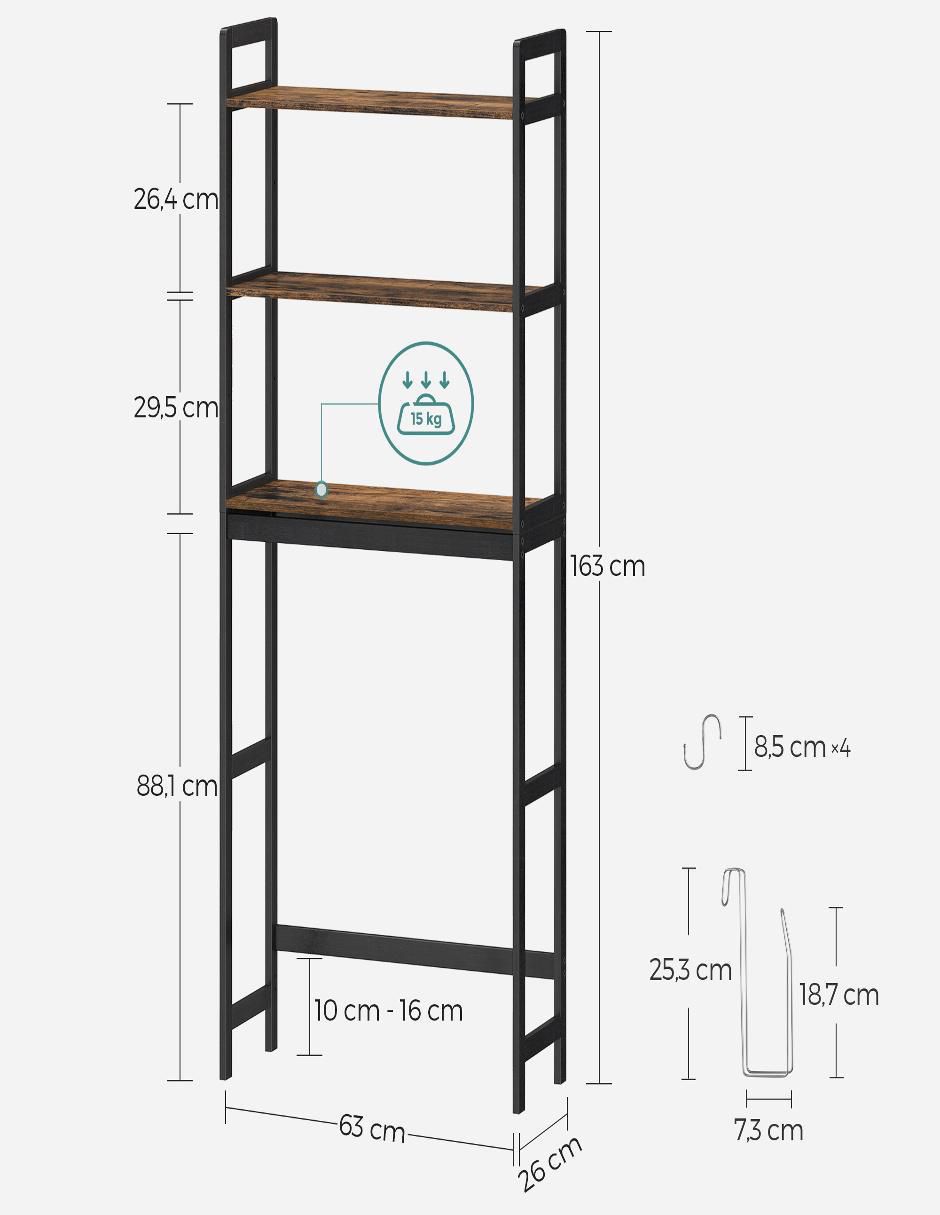 Repisa armable Songmics Home Bambou de bambú
