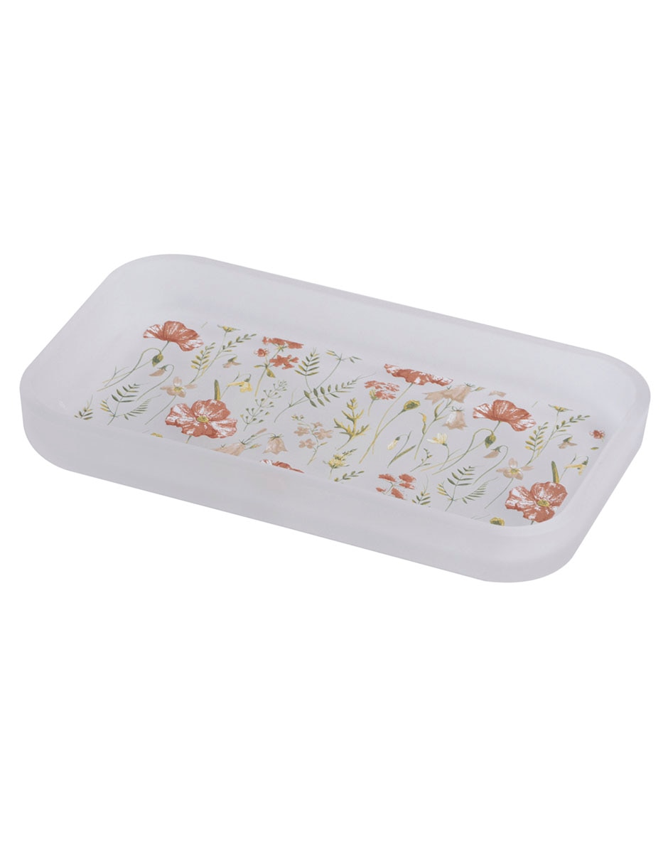 Charola Flower Glass de vidrio Individual 2