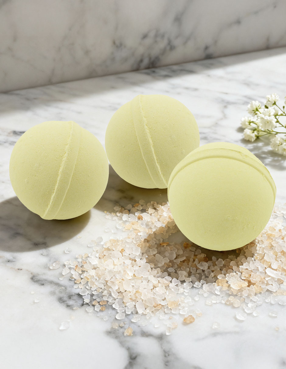 Bombas de baño efervescentes aroma a limón