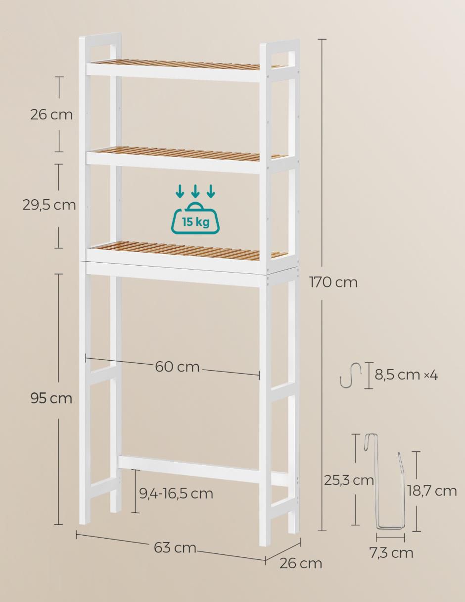 Estante de bambú Bambou MBTS001W02 4