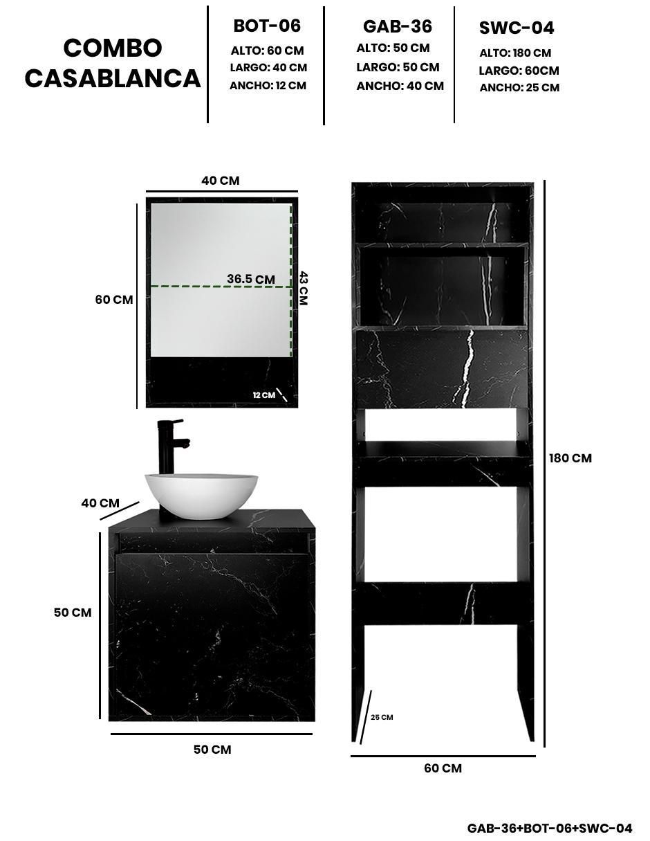 Mueble para baño armable Casablanca melamina 7