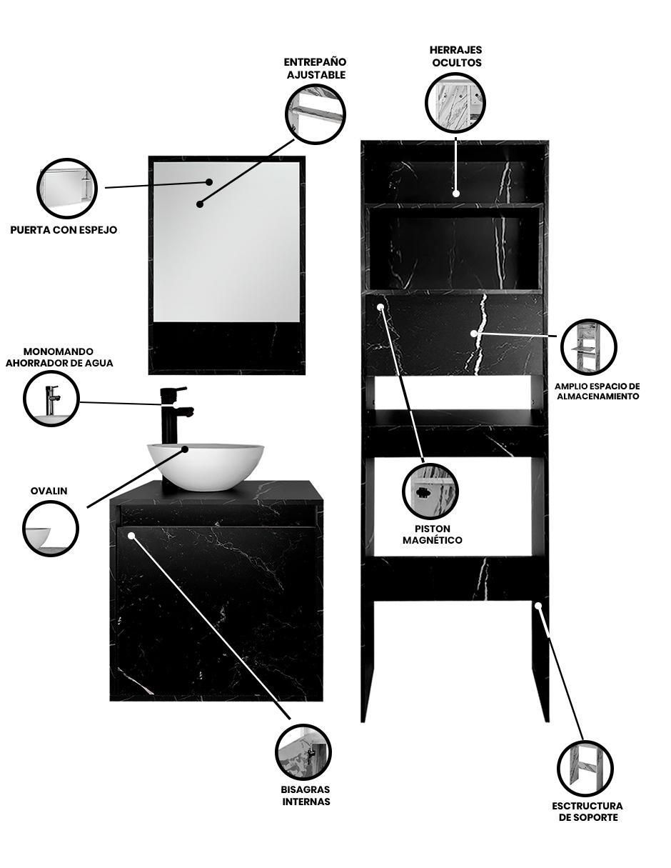 Mueble para baño armable Casablanca melamina 5