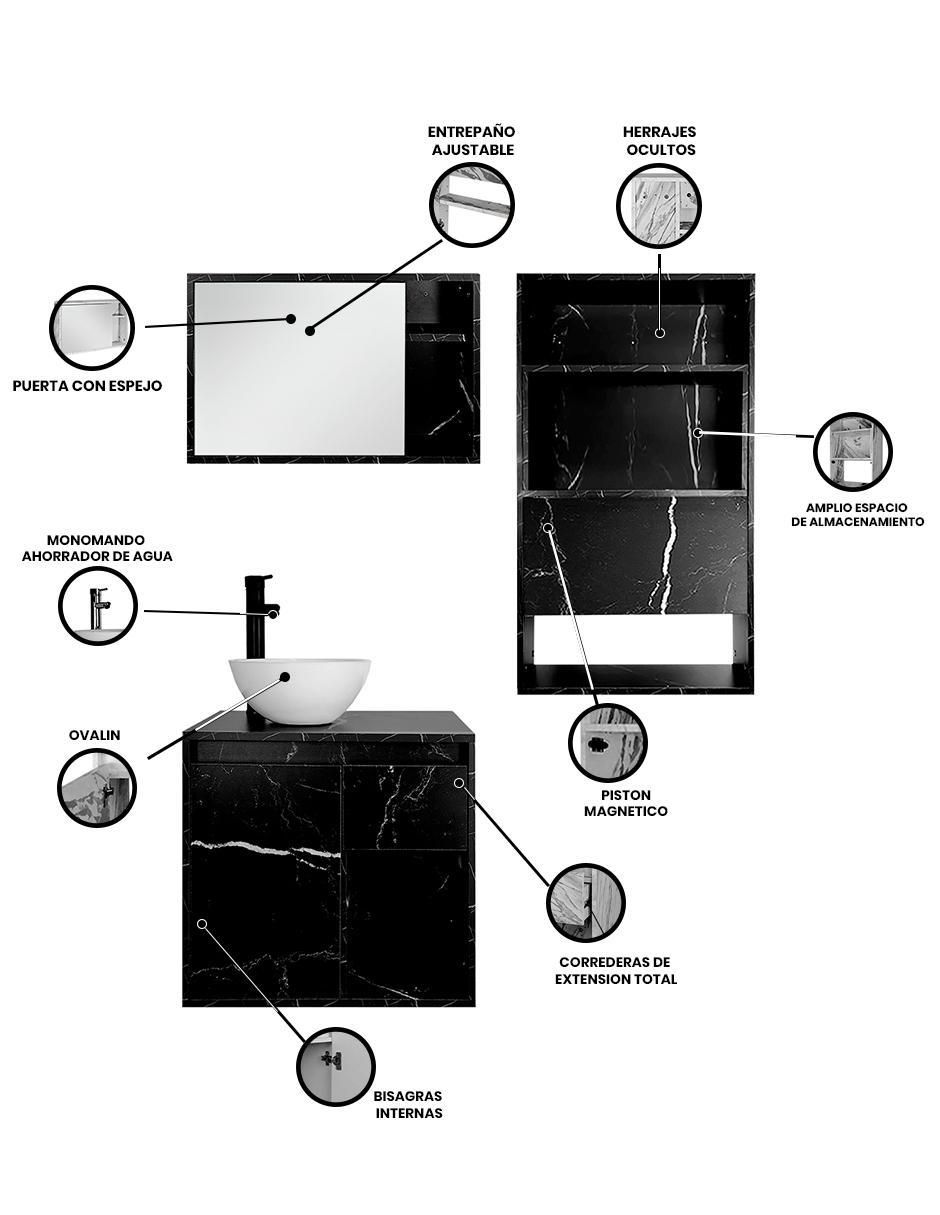 Mueble para baño armable Seul melamina 5