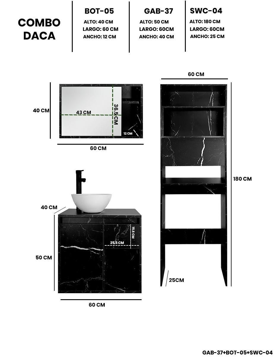 Mueble para baño armable Daca melamina 6