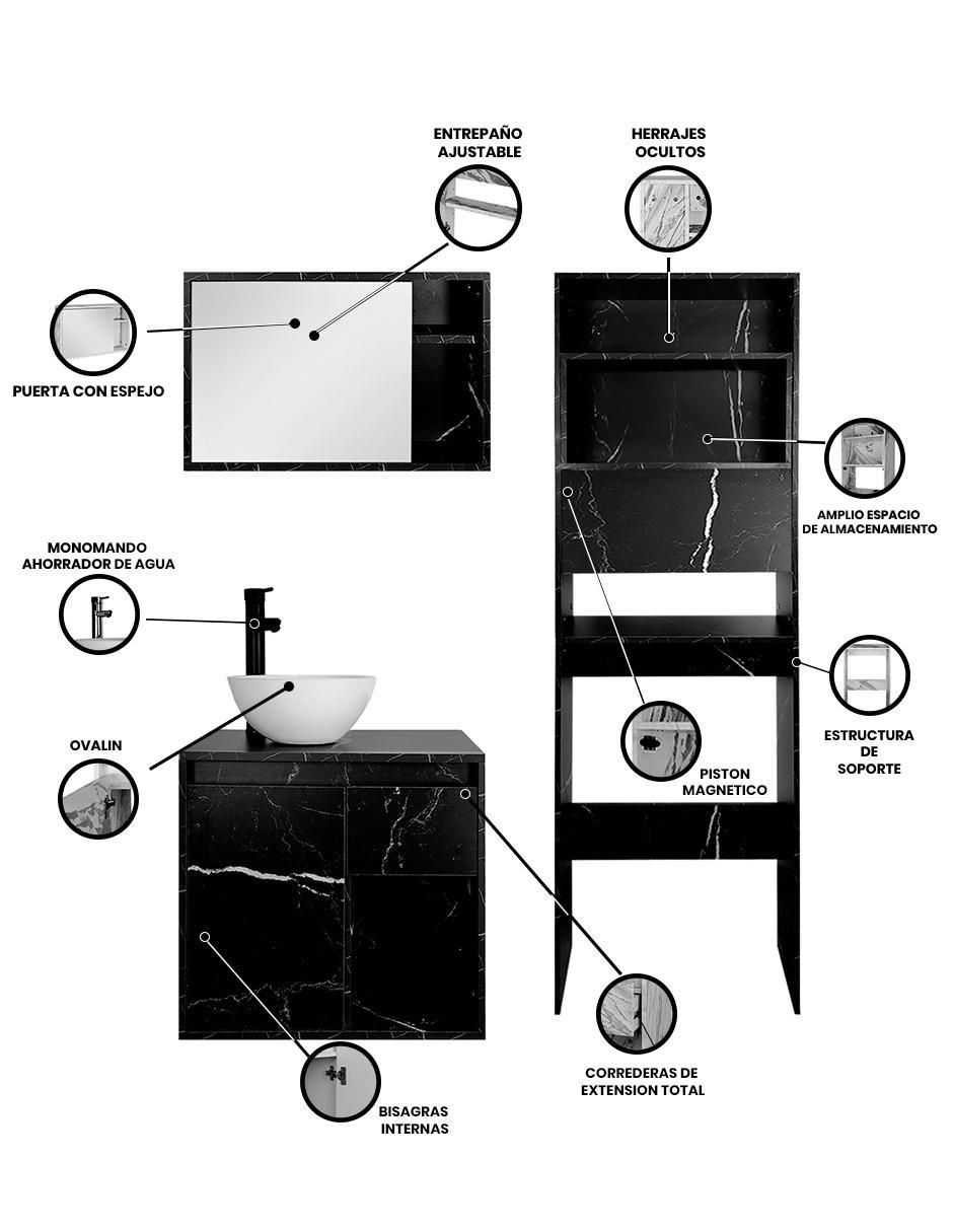 Mueble para baño armable Daca melamina 3