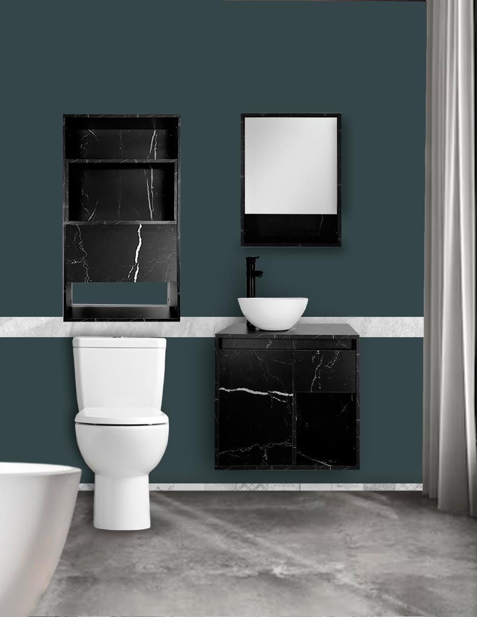 Mueble para baño armable Damasco melamina 4