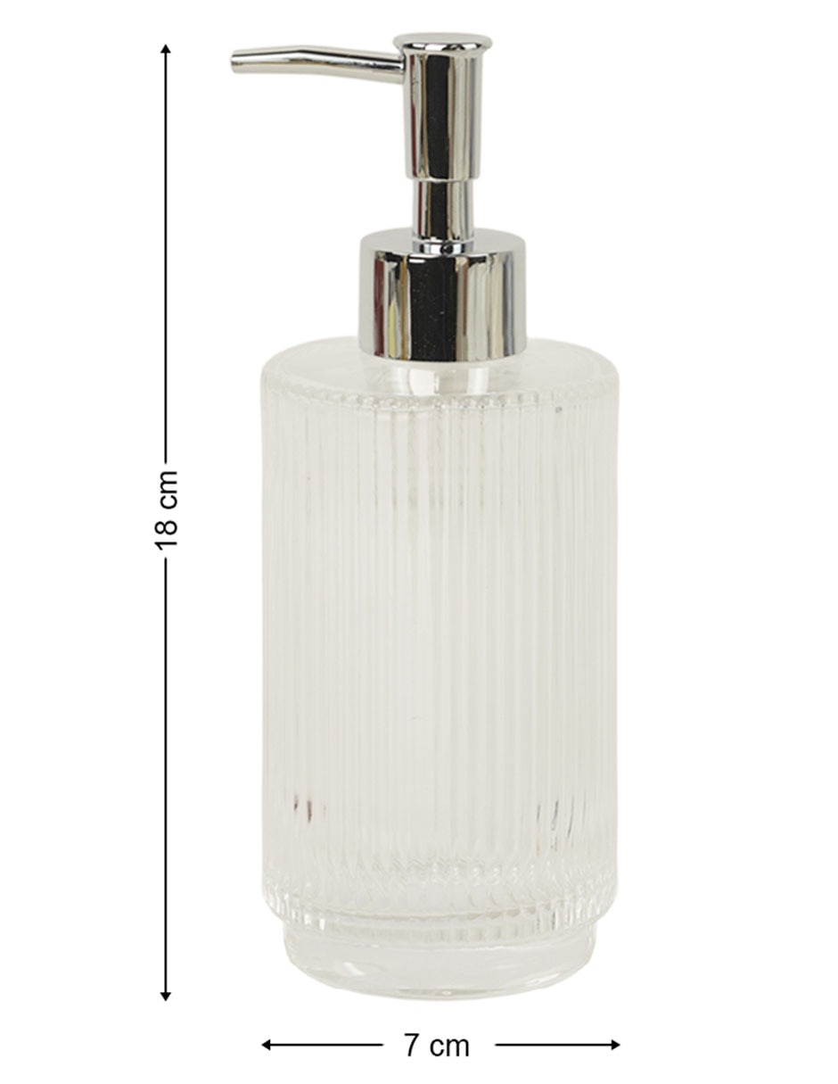 Dosificador jabon Haus Ribbed de vidrio