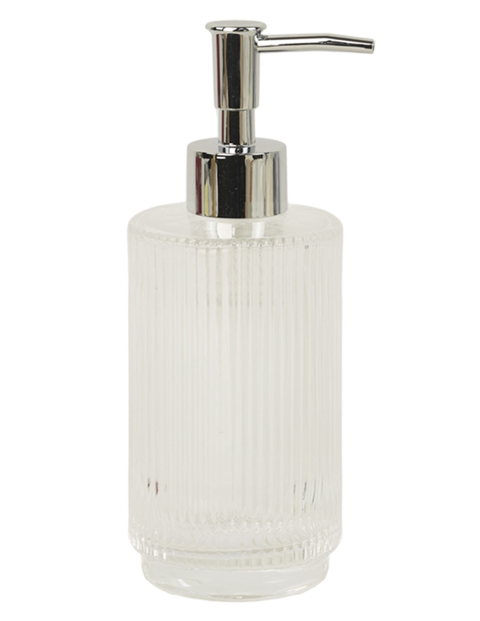 Dosificador jabon Haus Ribbed de vidrio
