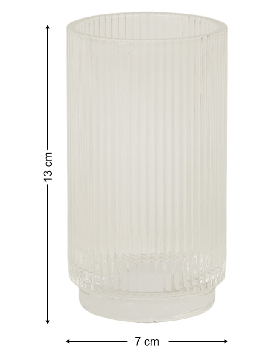 Vaso de baño Haus Ribbed de vidrio