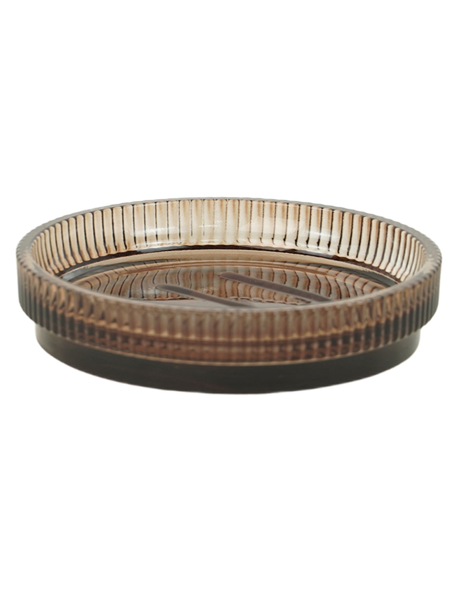 Jabonera Ribbed de vidrio