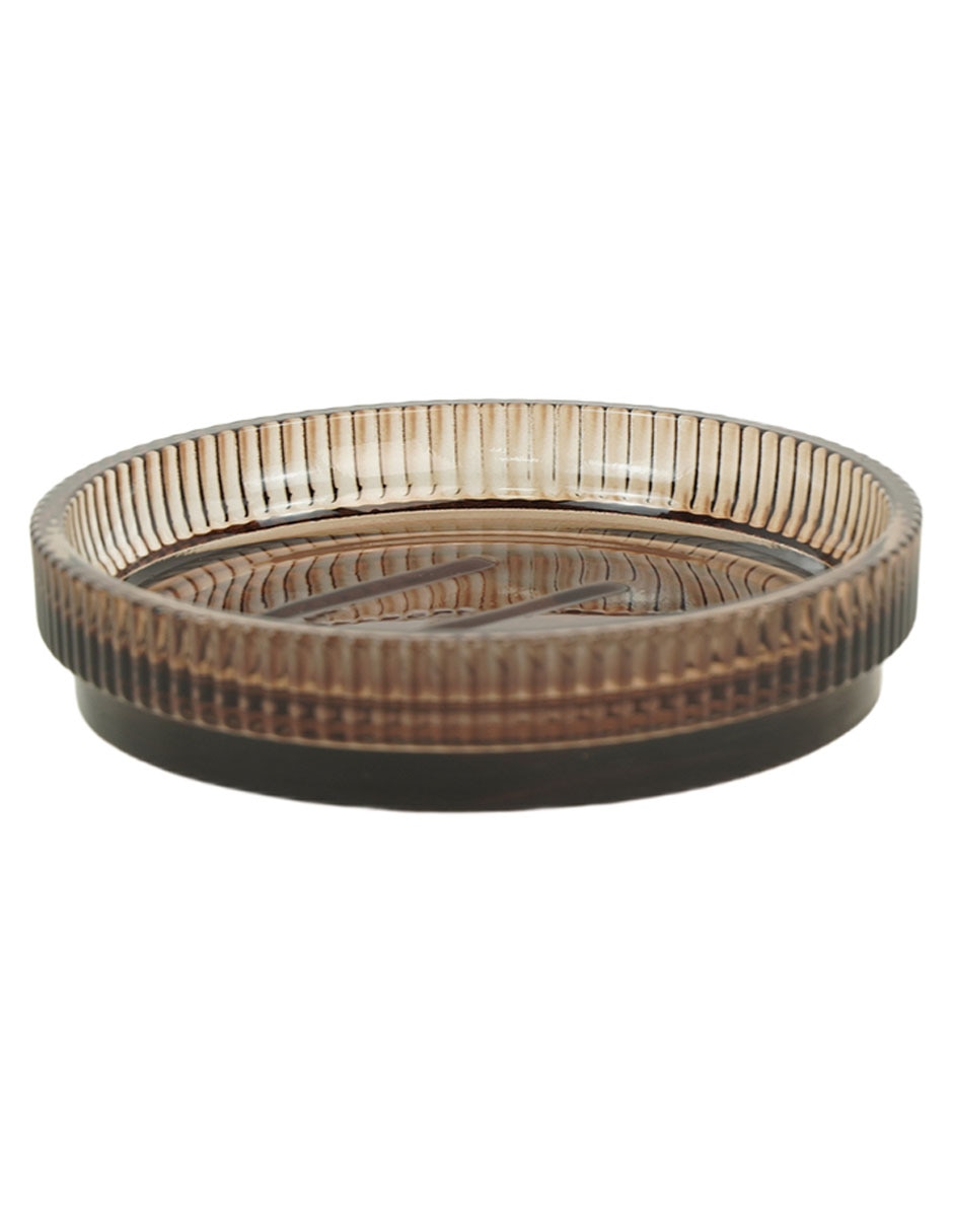 Jabonera Ribbed de vidrio