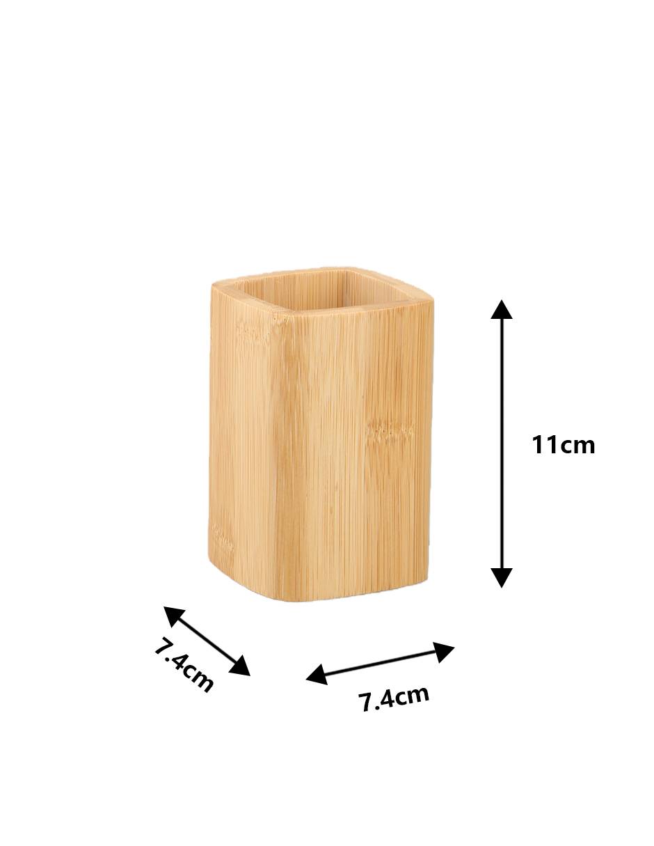 Vaso de baño de bambú 5