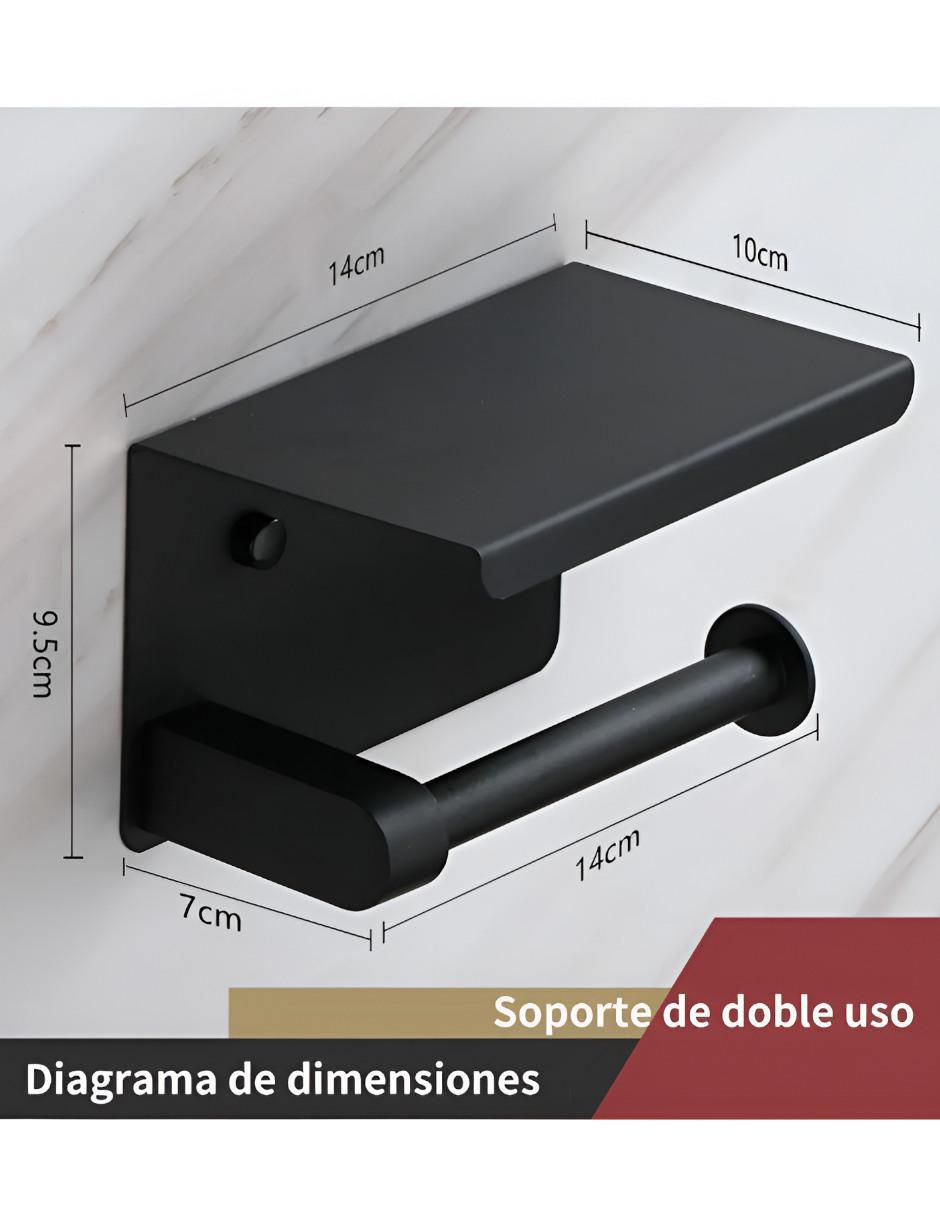 Portarollos de acero inoxidable 1 rollo 4