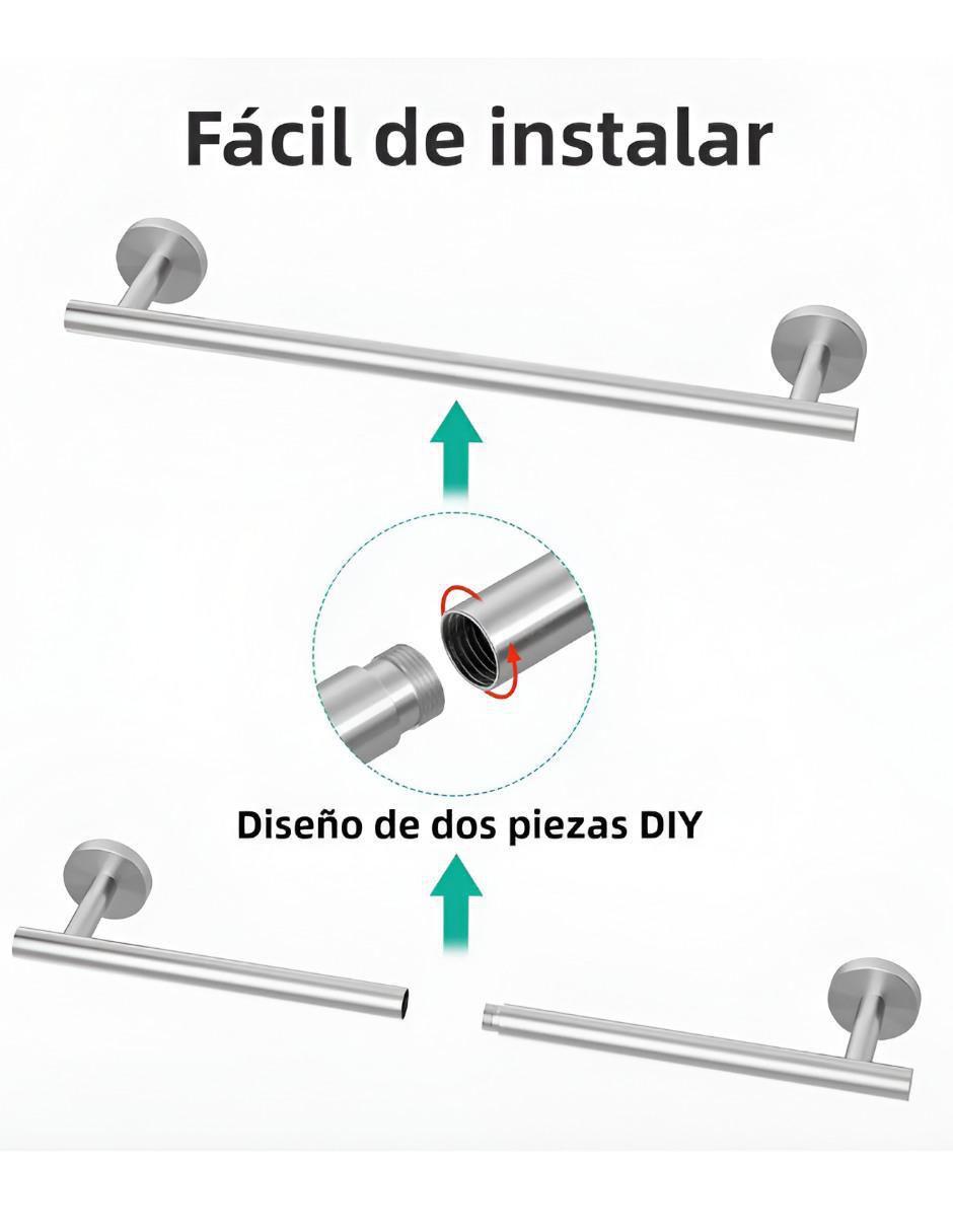 Toallero de pared de acero inoxidable