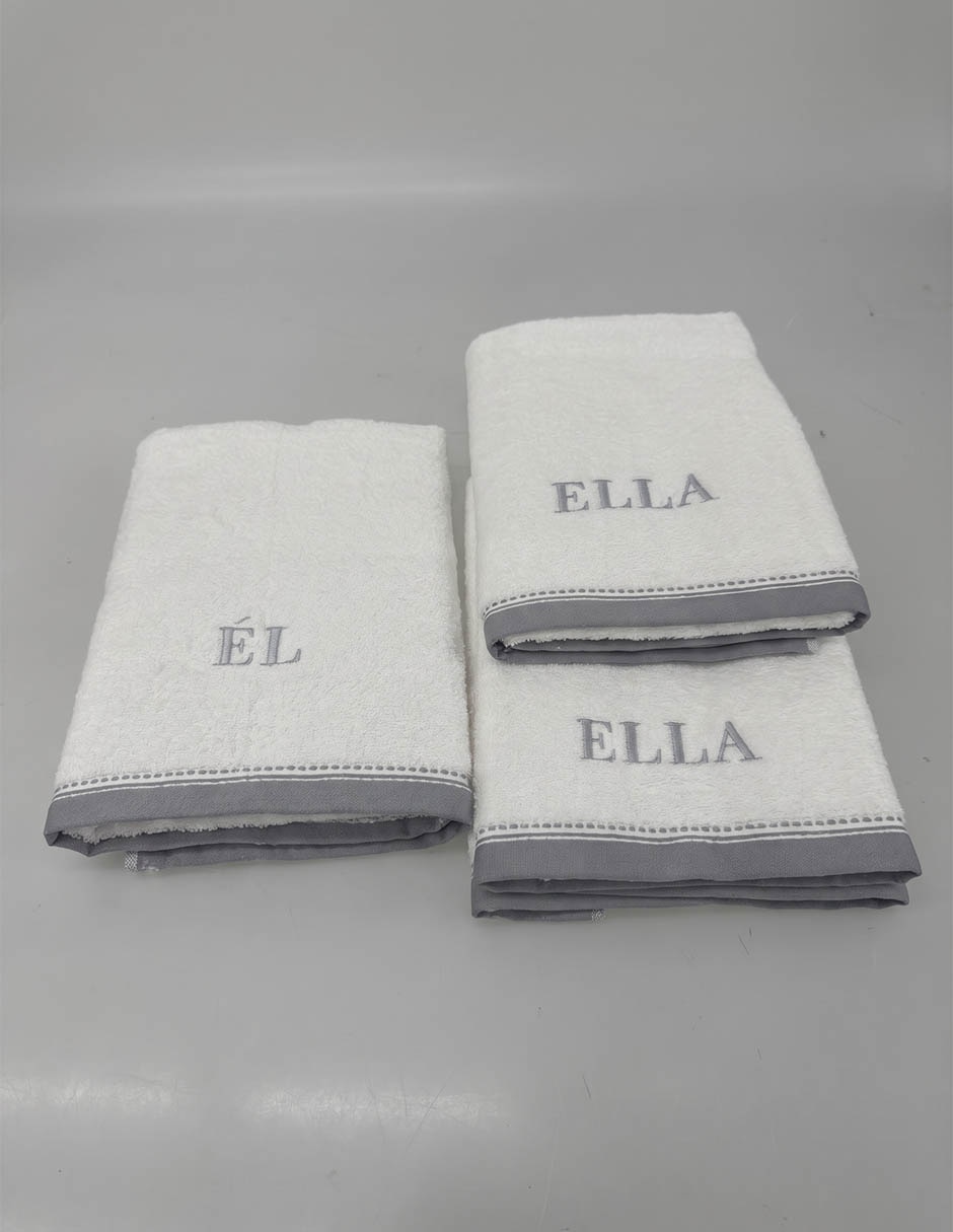 Set De Toallas Haus Ella Y Él De Algodón