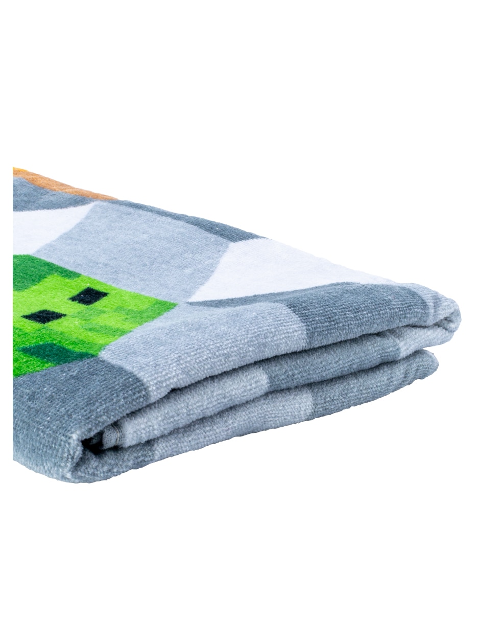 Toalla para baño Minecraft Blocky Bath de algodón
