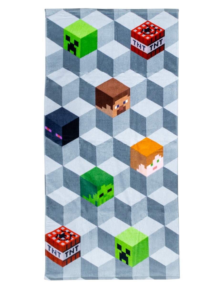 Toalla para baño Minecraft Blocky Bath de algodón