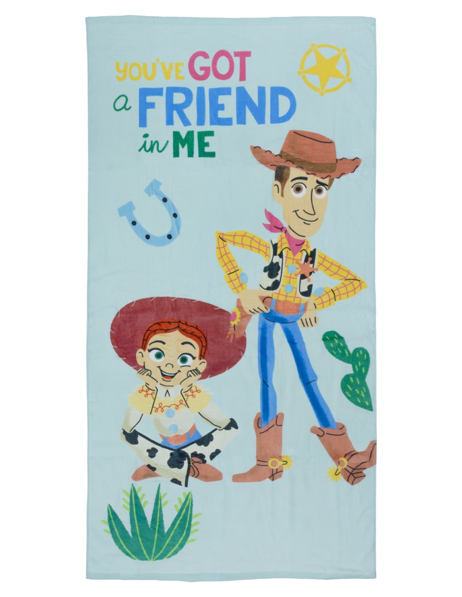 Toalla de baño Woody y Jessie de algodón