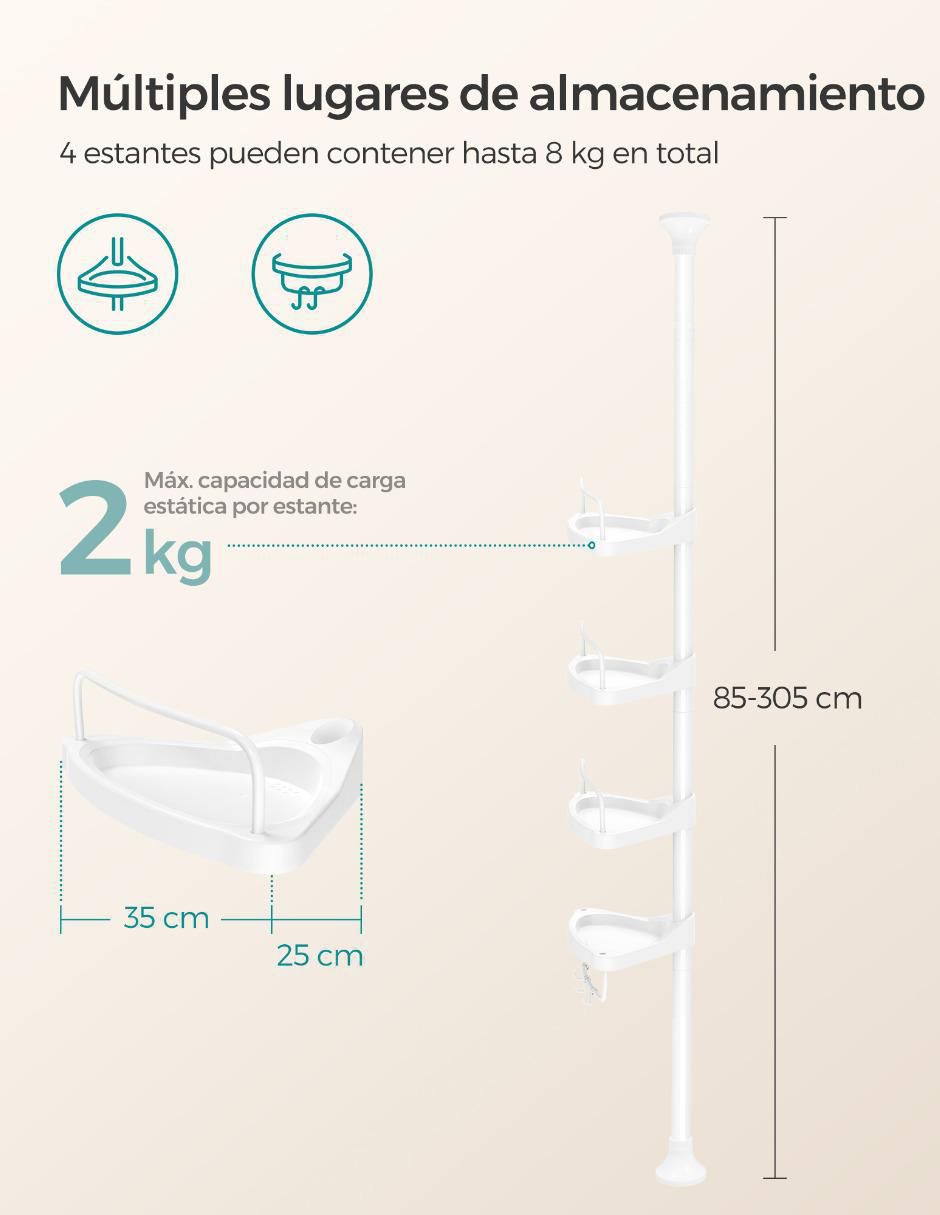 Juego de accesorios para baño Parson Individual 4