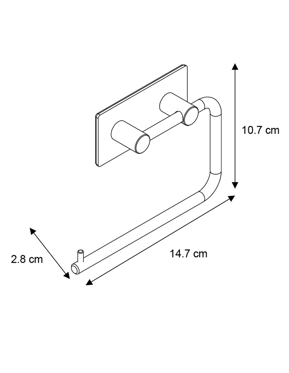 Portarollos de acero inoxidable 1 rollo 7